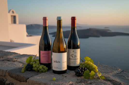 Smagekasse med 3 røde og 3 hvide græske vine – Vin & Mer