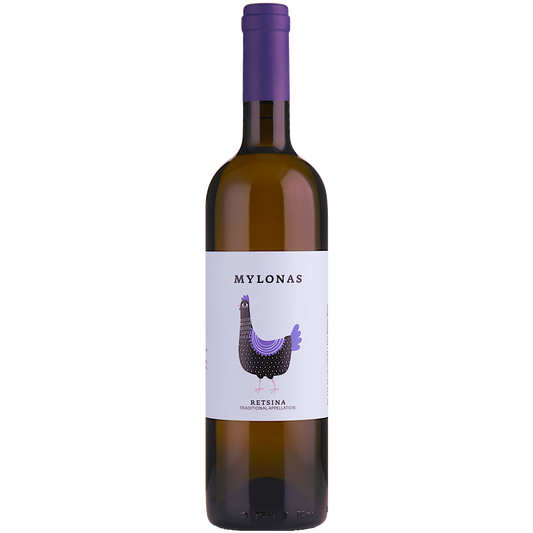 Mylonas - Retsina fra Savatiano Old Vines - traditionel betegnelse - 0,75 L